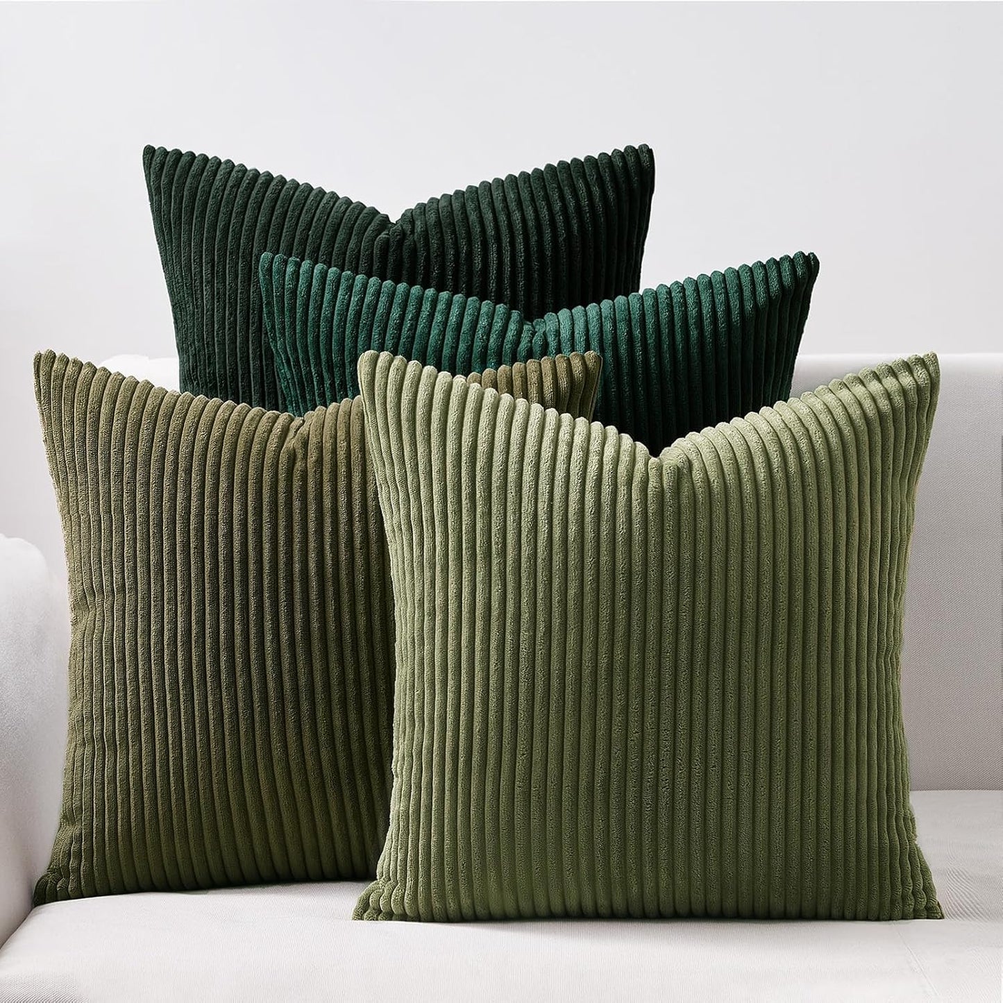 Throw Pillow Covers Cushion Cases, Set of 4 Soft Velvet Modern Double-Sided Designs, Mix and Match for Boho Farmhouse Fall Home Decor (18x18 inch, Orange/Teal)