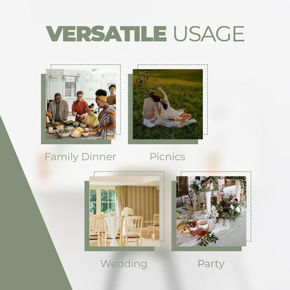 Decorelia Faux Linen Round Tablecloths 60 inch, Waterproof Decorative Washable Texture Rustic Circle Table Cloth Cover for Dining Kitchen Party Farmhouse Outdoor(Round (2-4 Seats),Sage Green)